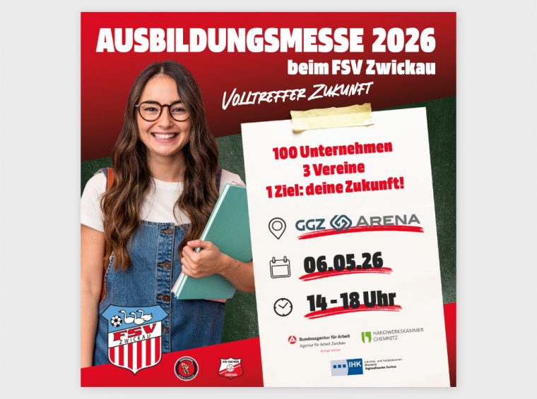 Ausbildungsmesse 2026 beim FSV Zwickau