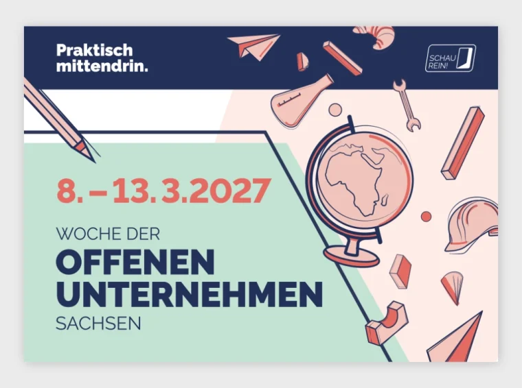 SCHAU REIN! – Woche der offenen Unternehmen Sachsen 2027 SCHAU REIN! – Woche der offenen Unternehmen Sachsen 2027